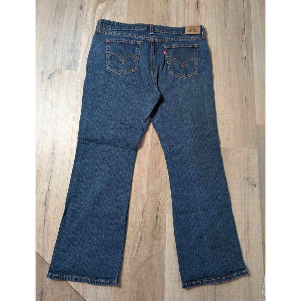 Levi’s 515 Bootcut Size 16 Jeans Stretch Dark Blue Wash Denim Classic Casual